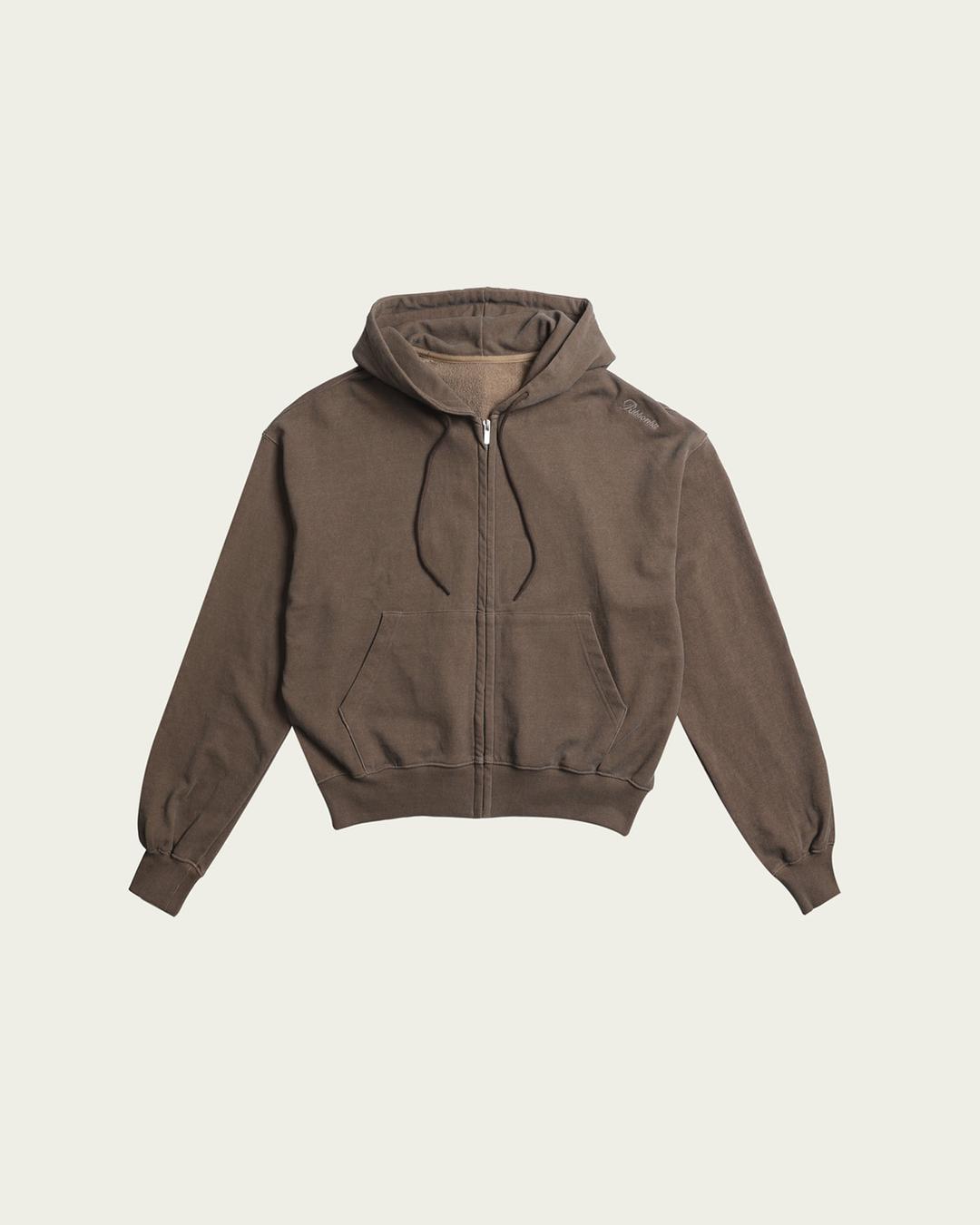 Riel Hoody Zip-up - Brown