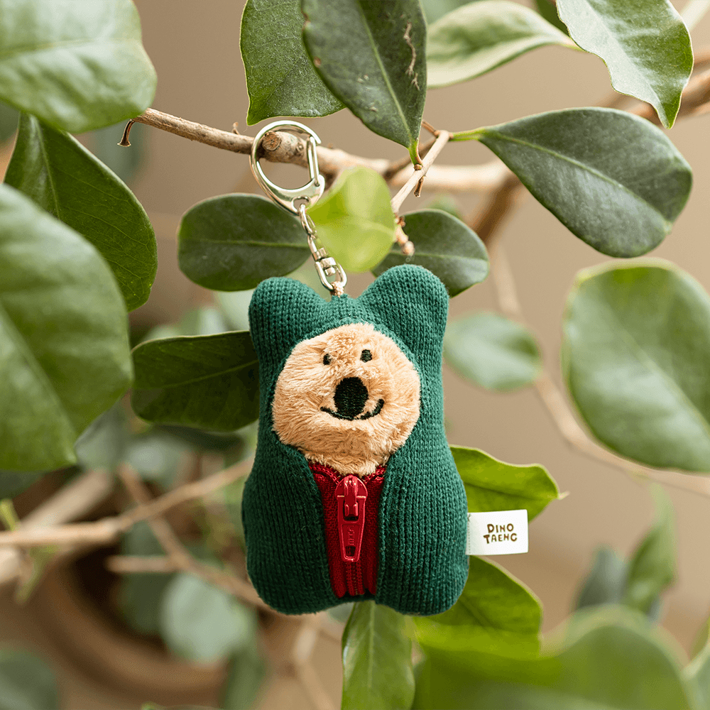 Quokka in Sleepingbag keychain
