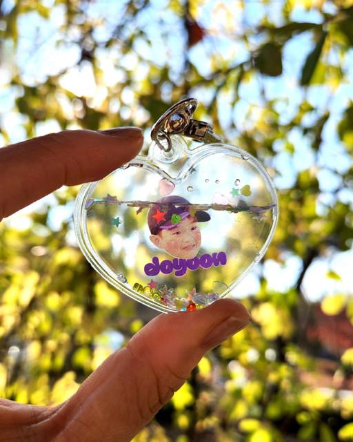 원하는 사진이 쏙! 워터쉐이커 굿즈 키링 [별/하트]