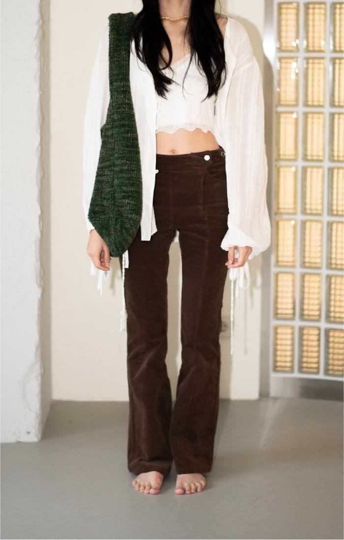 시기리야 그린 니트 호보백