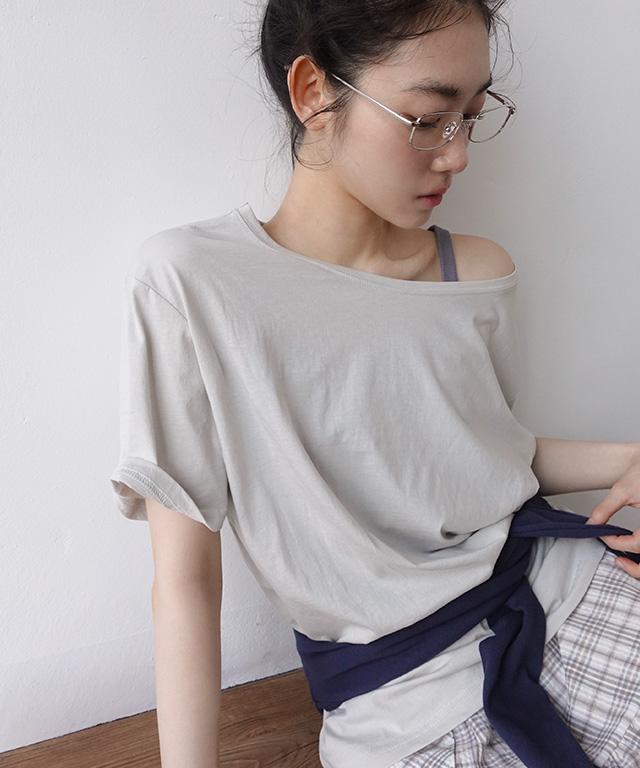 데일리쥬 [🍉썸머/MADE] 유메르 오버핏 소프트 코튼 라운드넥 반소매 티셔츠