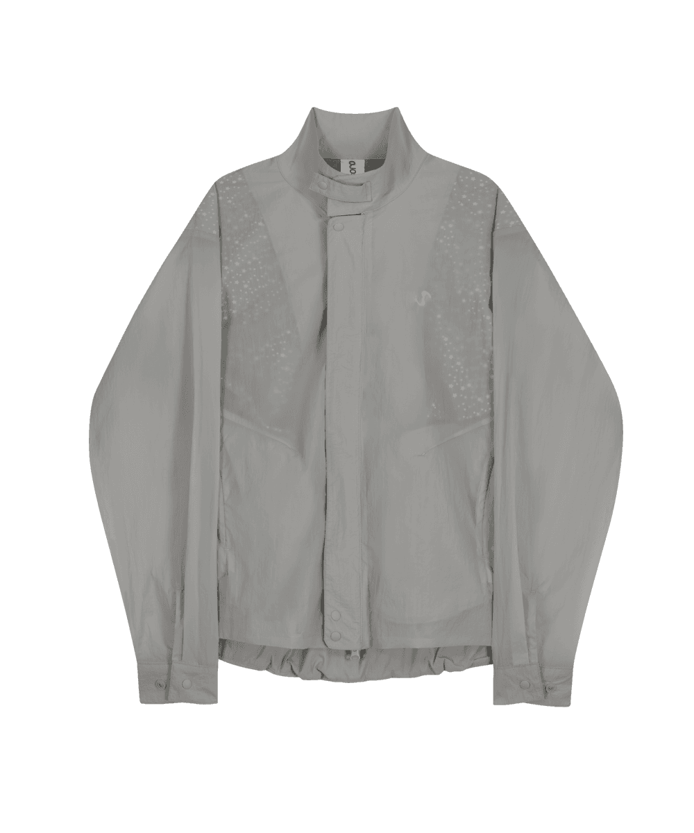 Layered Sheer Blouson / Warm Grey