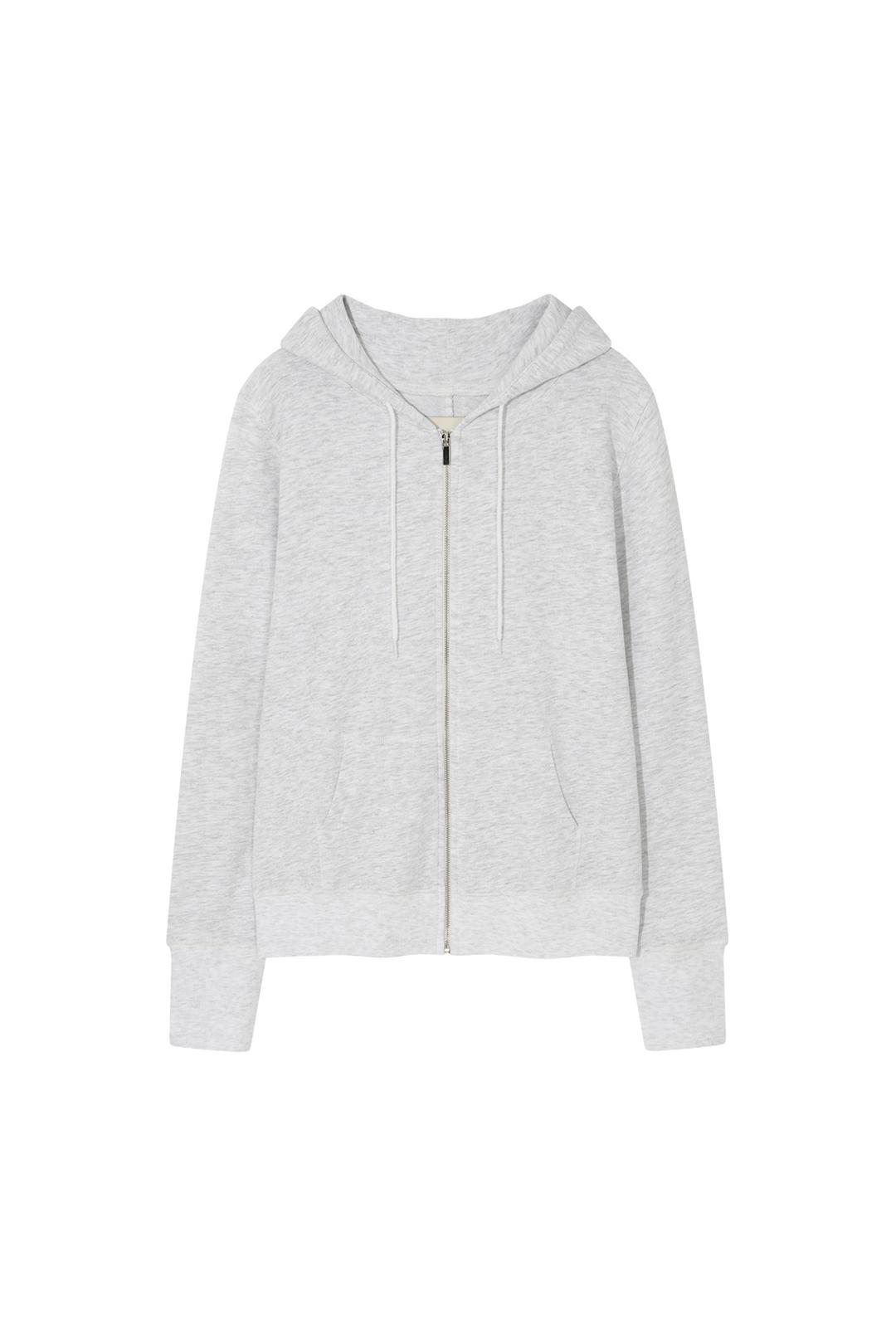 [SLOCO] Soft & airy hood zip up, light grey