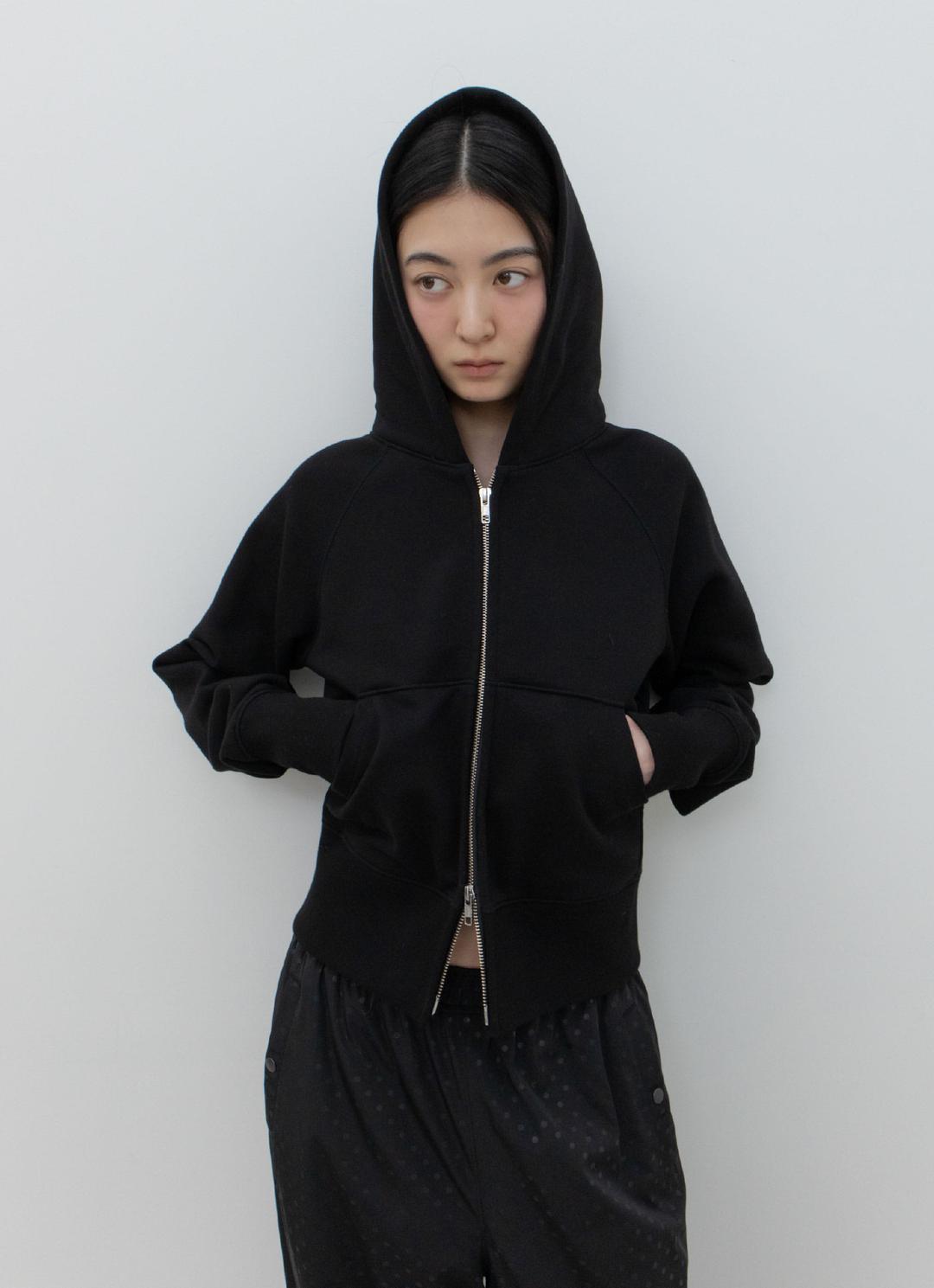 25FW 90'S HOOD ZIP-UP / BLACK