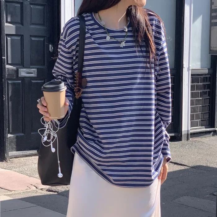 a comfy stripe t-sh (navy)