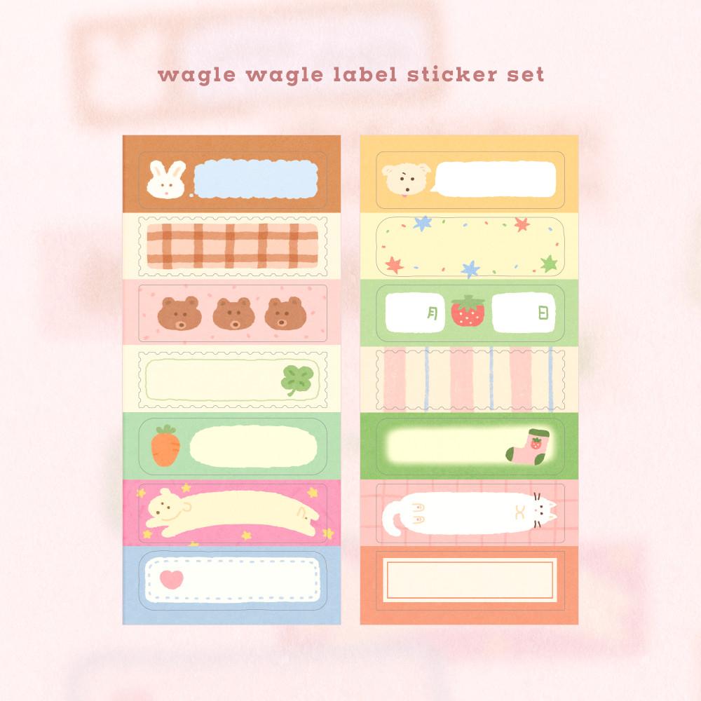 [소프티포그] 와글와글 라벨 스티커 세트