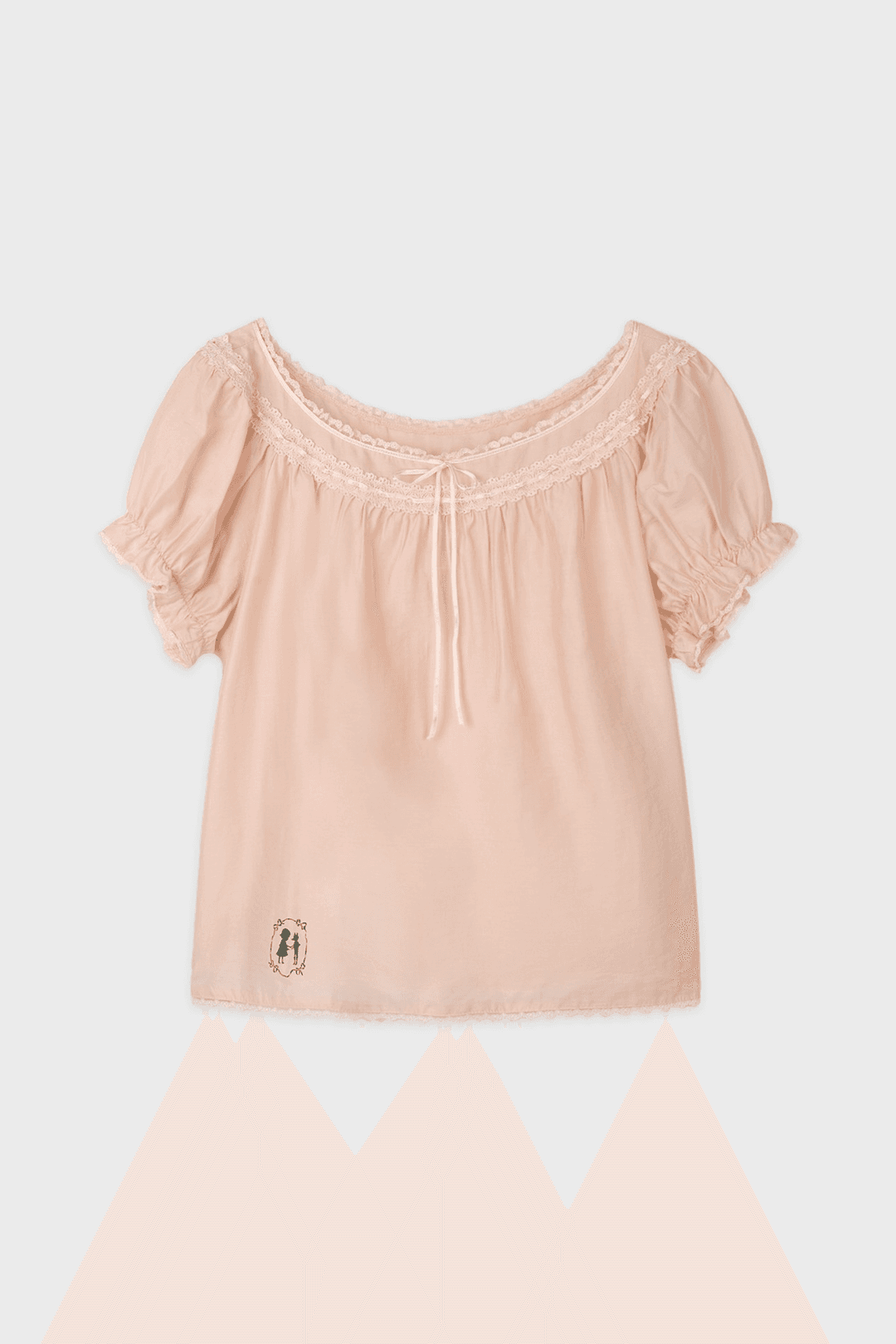 SN Babydoll Beaded Blouse (Apricot)