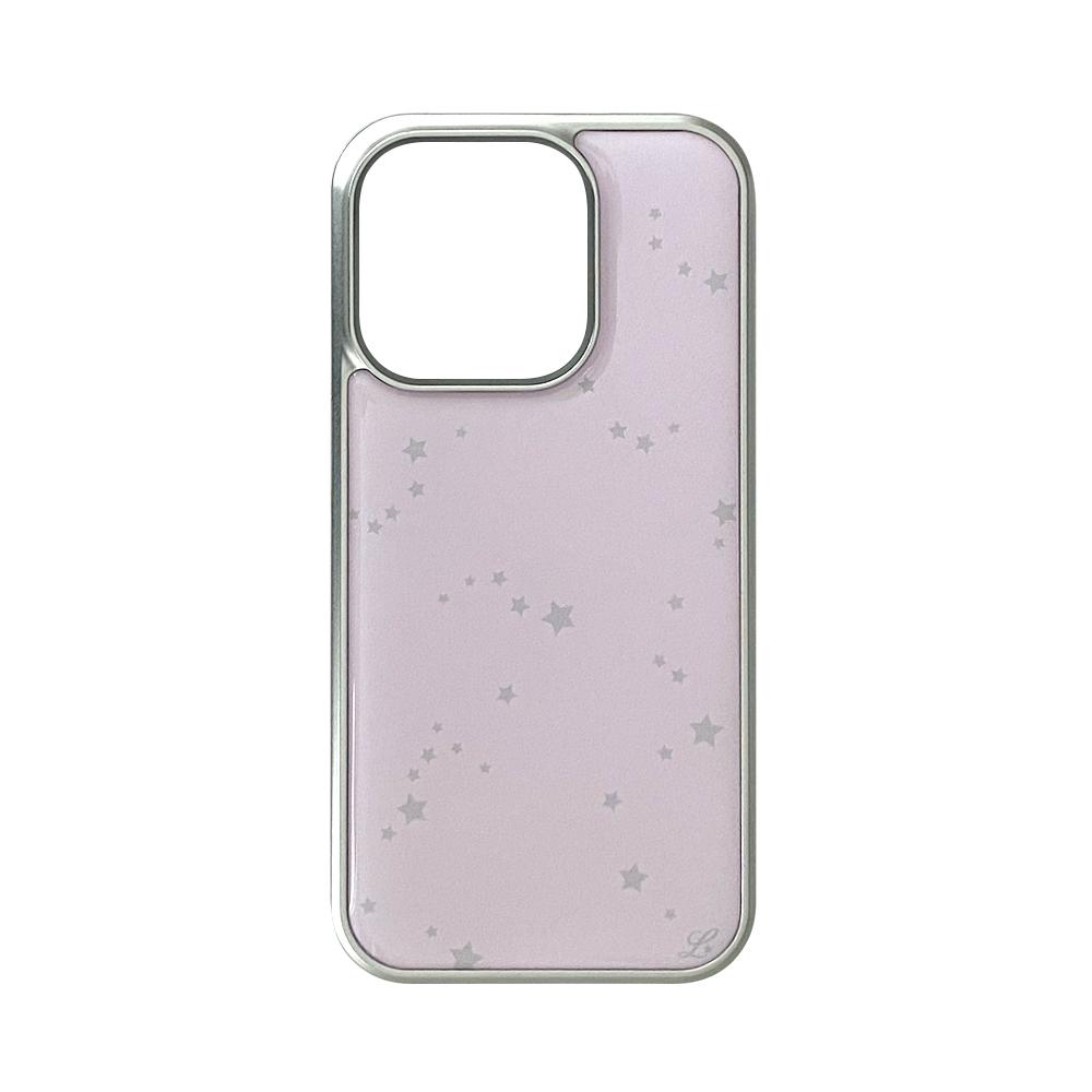 SRARRY NIGHT PHONE CASE PINK (epoxy silver bumper)
