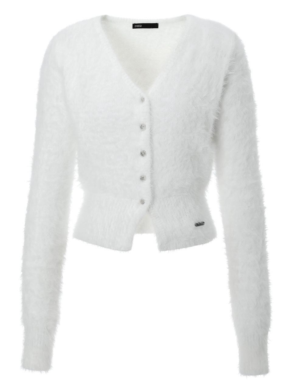 Hairy Fur Cardigan (white)