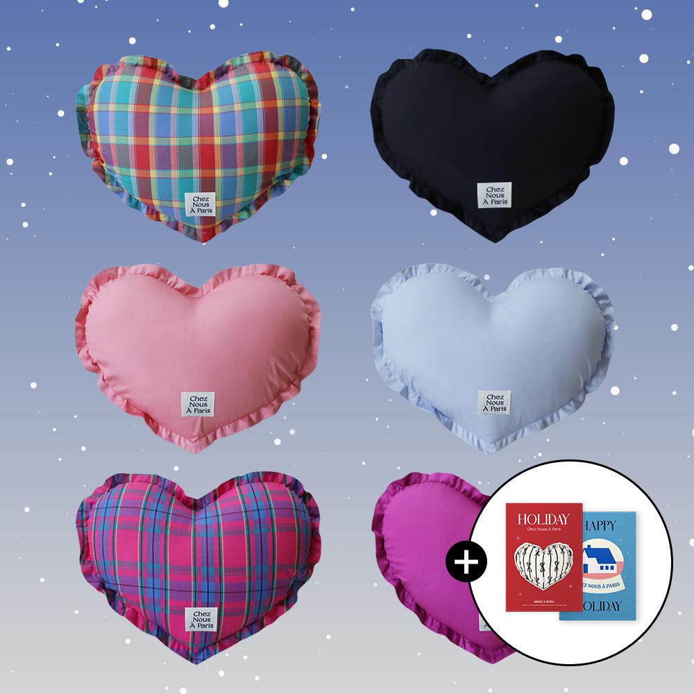 [단독/선물포장] 시그니처 하트 쿠션 (6종 택1) (기프트박스+쇼핑백+메시지카드 증정)