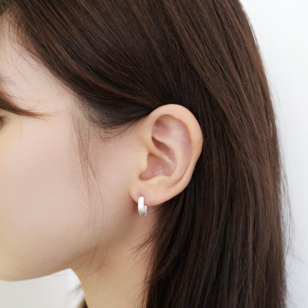 Matte Scratch Ring Earrings (Silver 925)