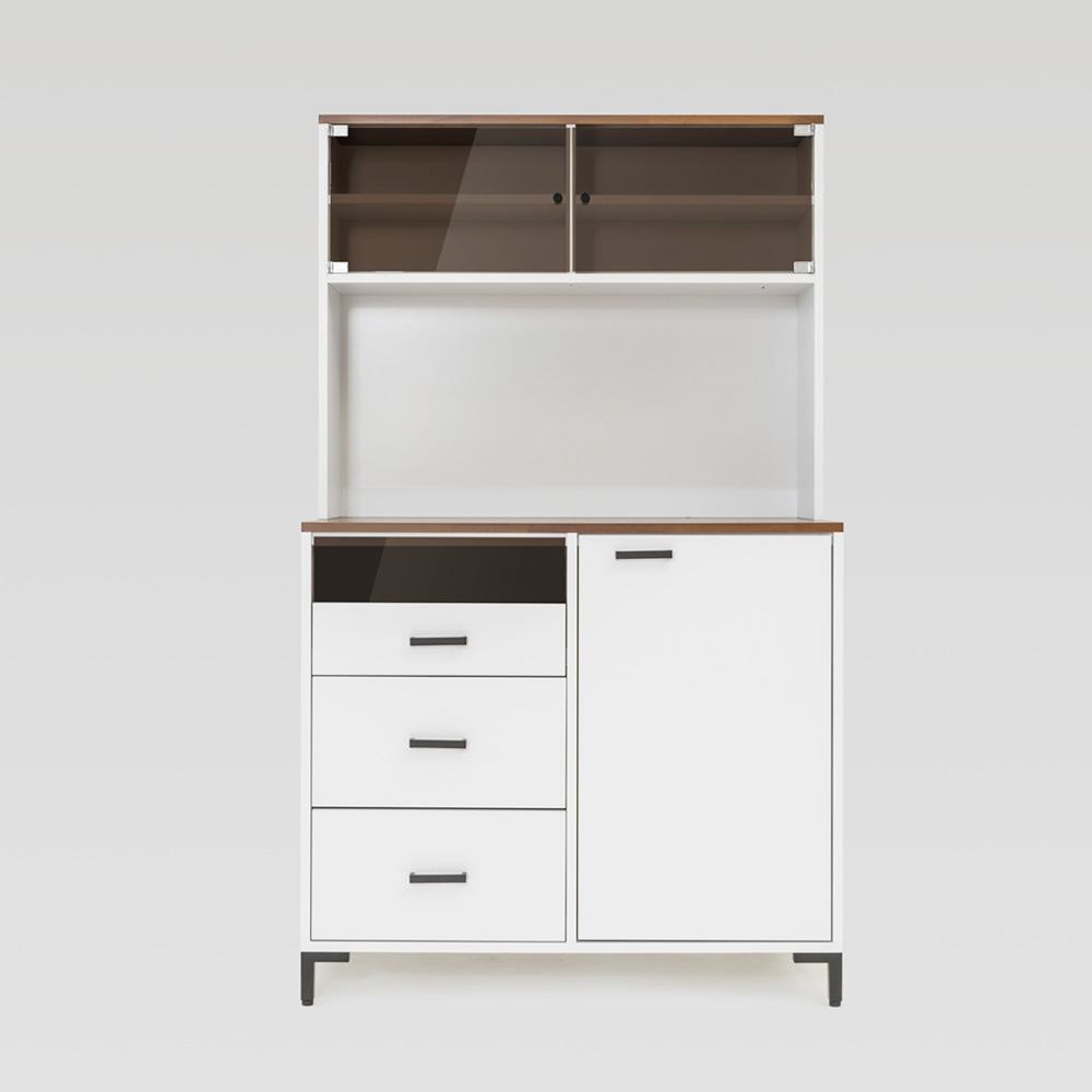 [데코라인] 이멘스 홈카페 주방 수납장 도어 상부장 1000