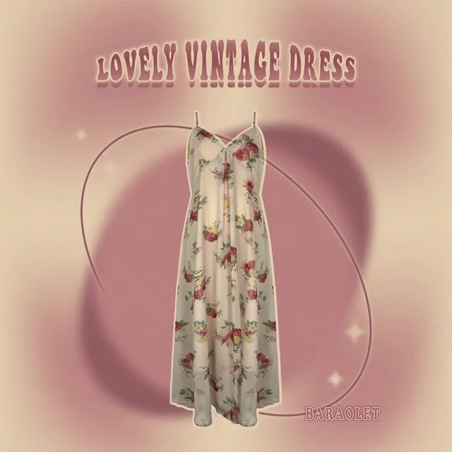 [키큰여자] 러블리 빈티지 플라워 뷔스티에 맥시 여리여리 원피스 * 제주도 여행룩, 나들이룩 추천!