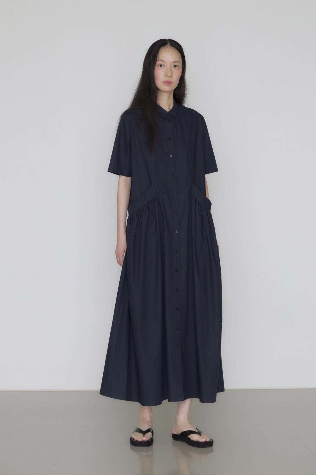 [26SS 재입고] Manu cotton summer dress navy
