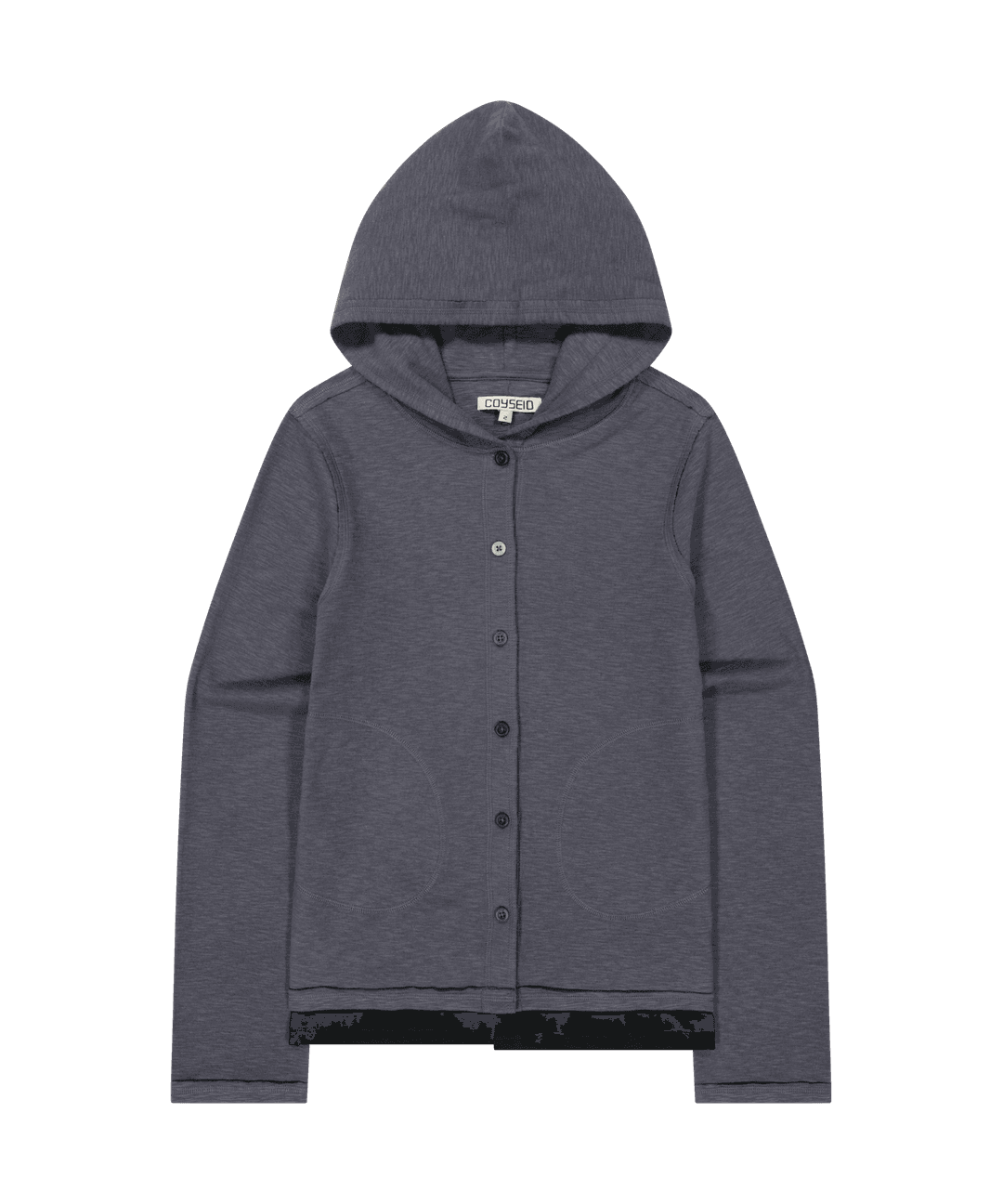 TWOFOLD BUTTON-UP HOODIE CHARCOAL