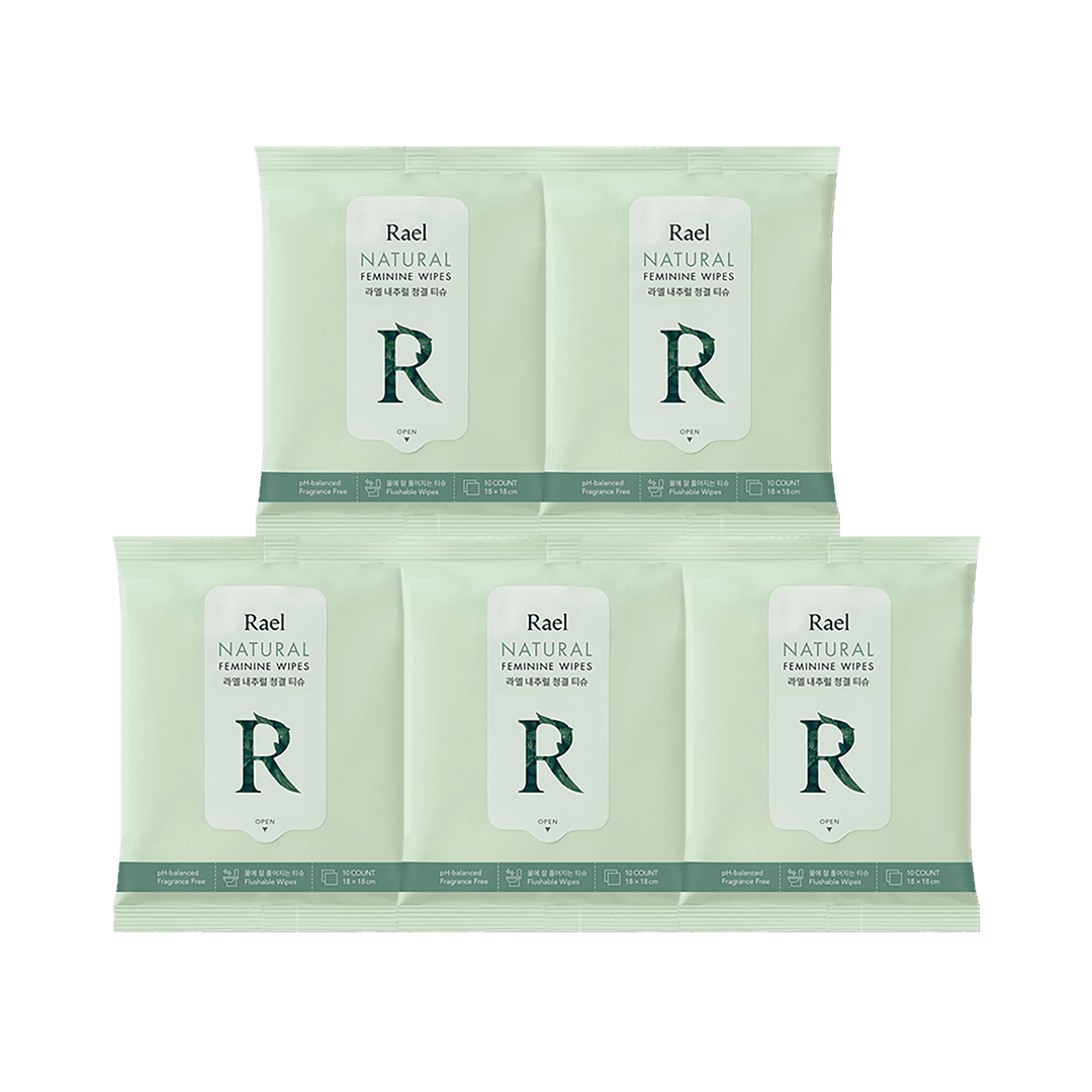 내추럴 청결티슈 (10매) 5팩 세트 (총 50매)