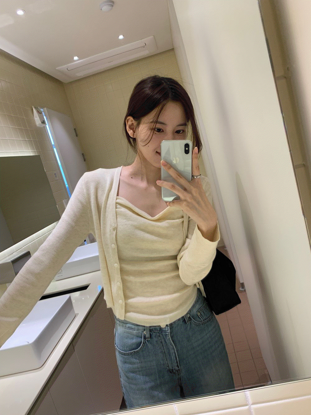 네임리 레이지 나시 가디건 세트