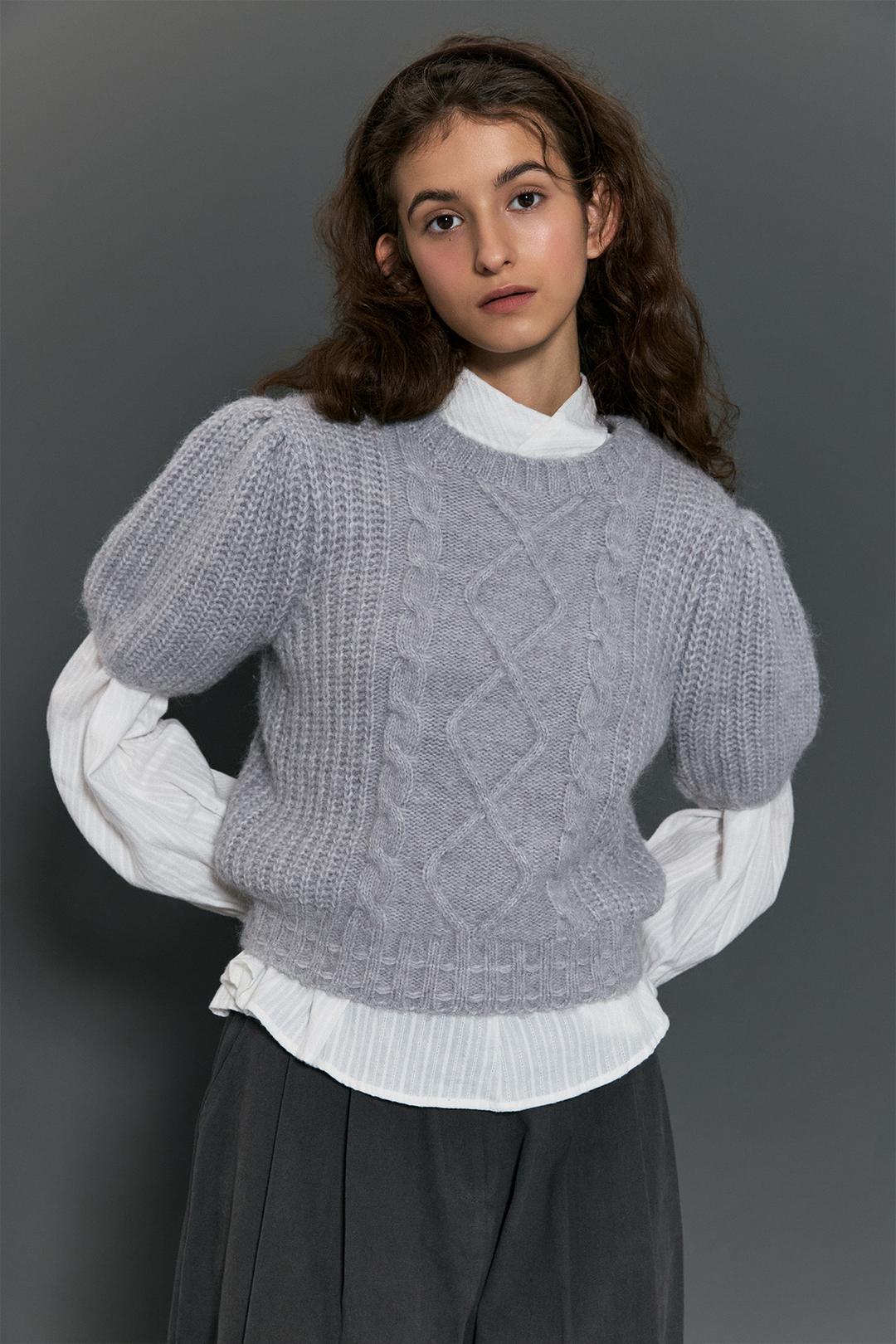 (예약배송) Sofy Knit Top / Grey