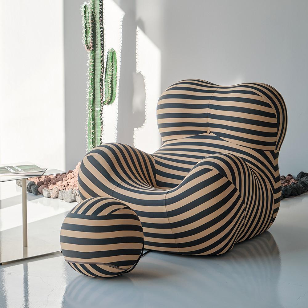 미니쇼파 1인 편한 패브릭 쇼파 인테리어 스트라이프  up50 허그 소파