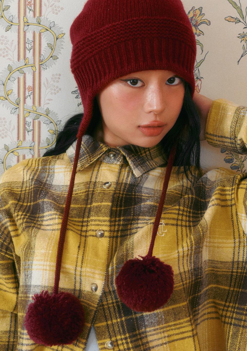 이어플랩 울 니트 비니(MAFDHT07MRD)