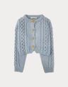 [preview] Woodbutton cable cardigan - light blue