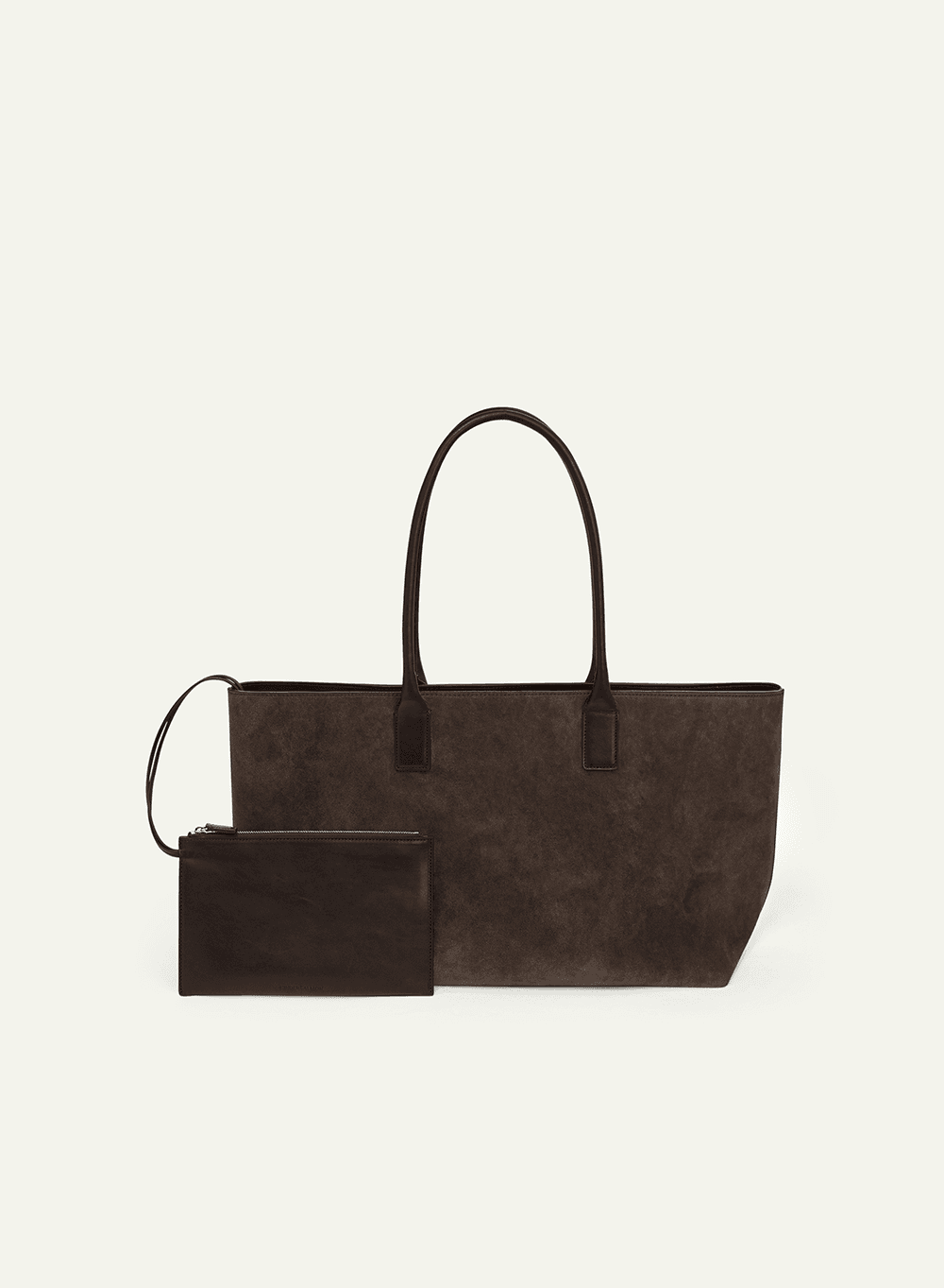 [BACK IN STOCK 2/5] Margo Suede Tote Bag Charcoal-Brown