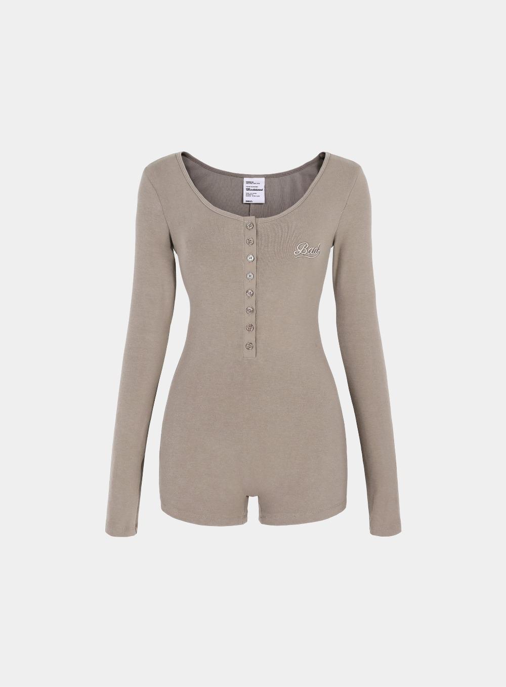 [w-jst24-006] 비욘드 소프트 롬퍼 롱슬리브 - 토바코