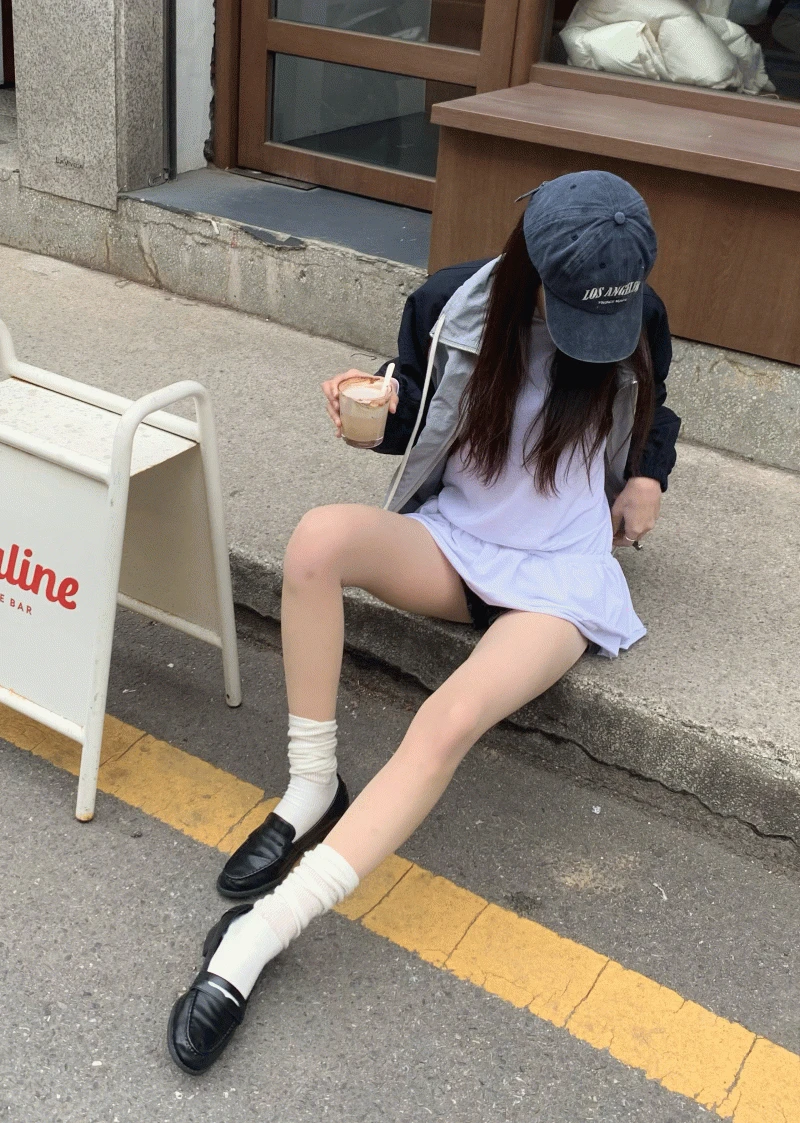 디어 롱 슬리브 셔링 미니 OPS