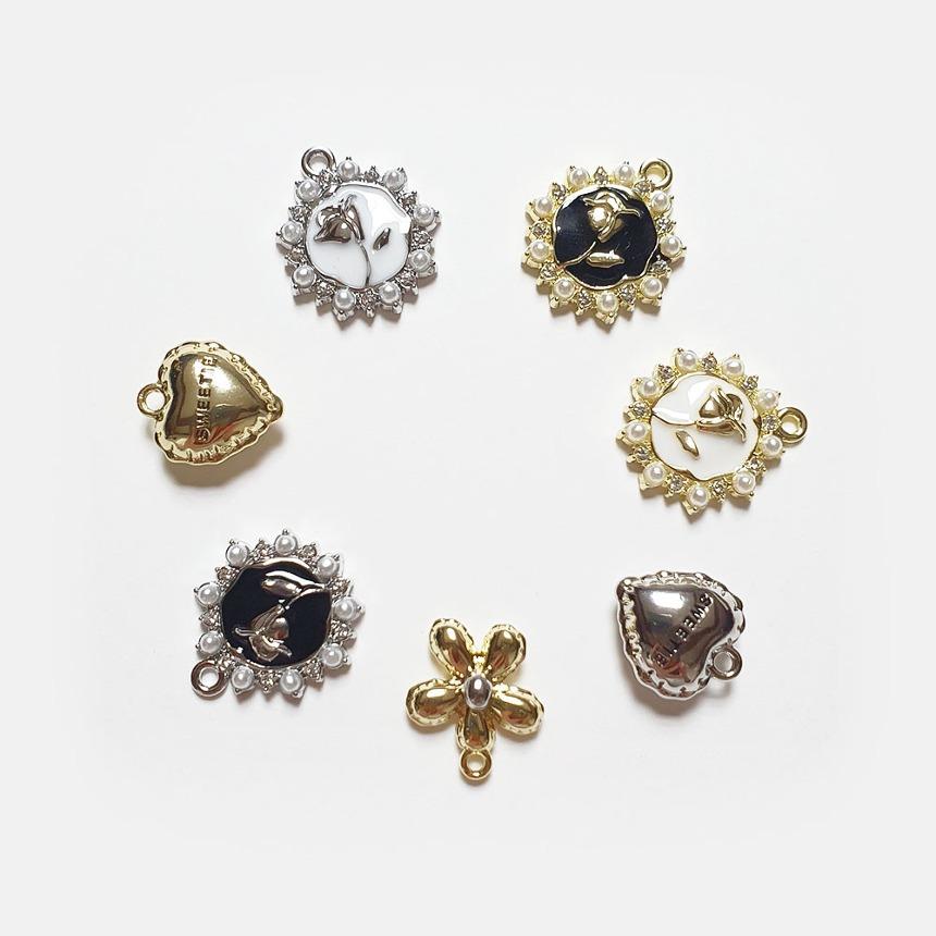 키링 만들기 장미 에폭 펜던트 장식 하트 플라워 악세사리 부자재