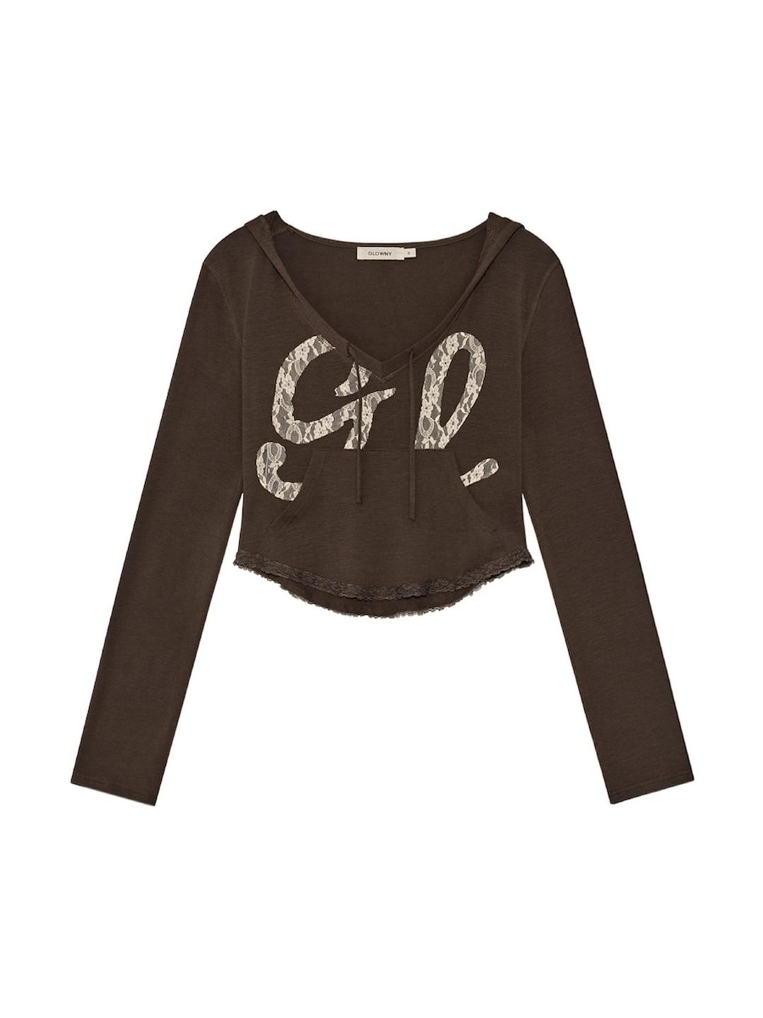 MUFFIN HOODIE TOP (BROWN)