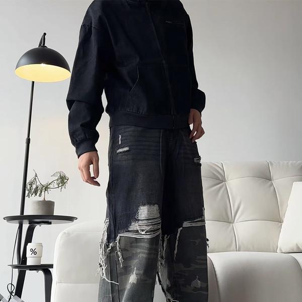 Destroyed Camouflage Jeans