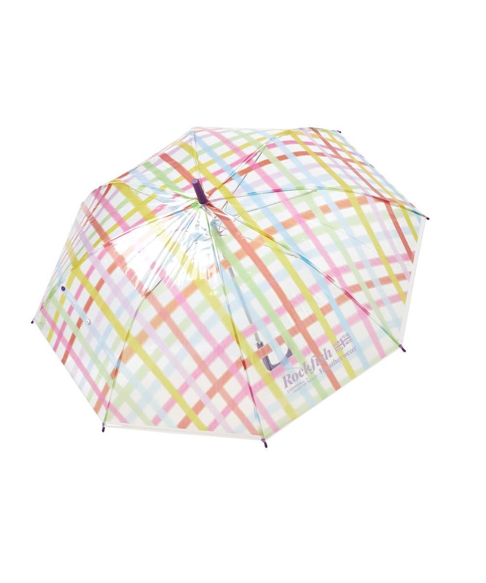 CLEAR CHECK UMBRELLA LONG - COLOR CHECK