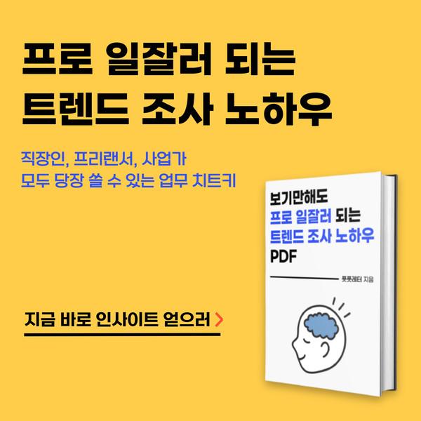 [전자책] 일잘러의 치트키, 트렌드 조사 노하우