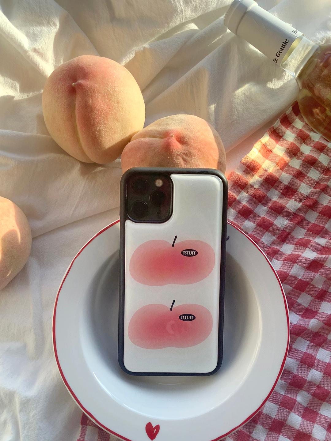 납작복숭아 에폭시 케이스 Flat Peach