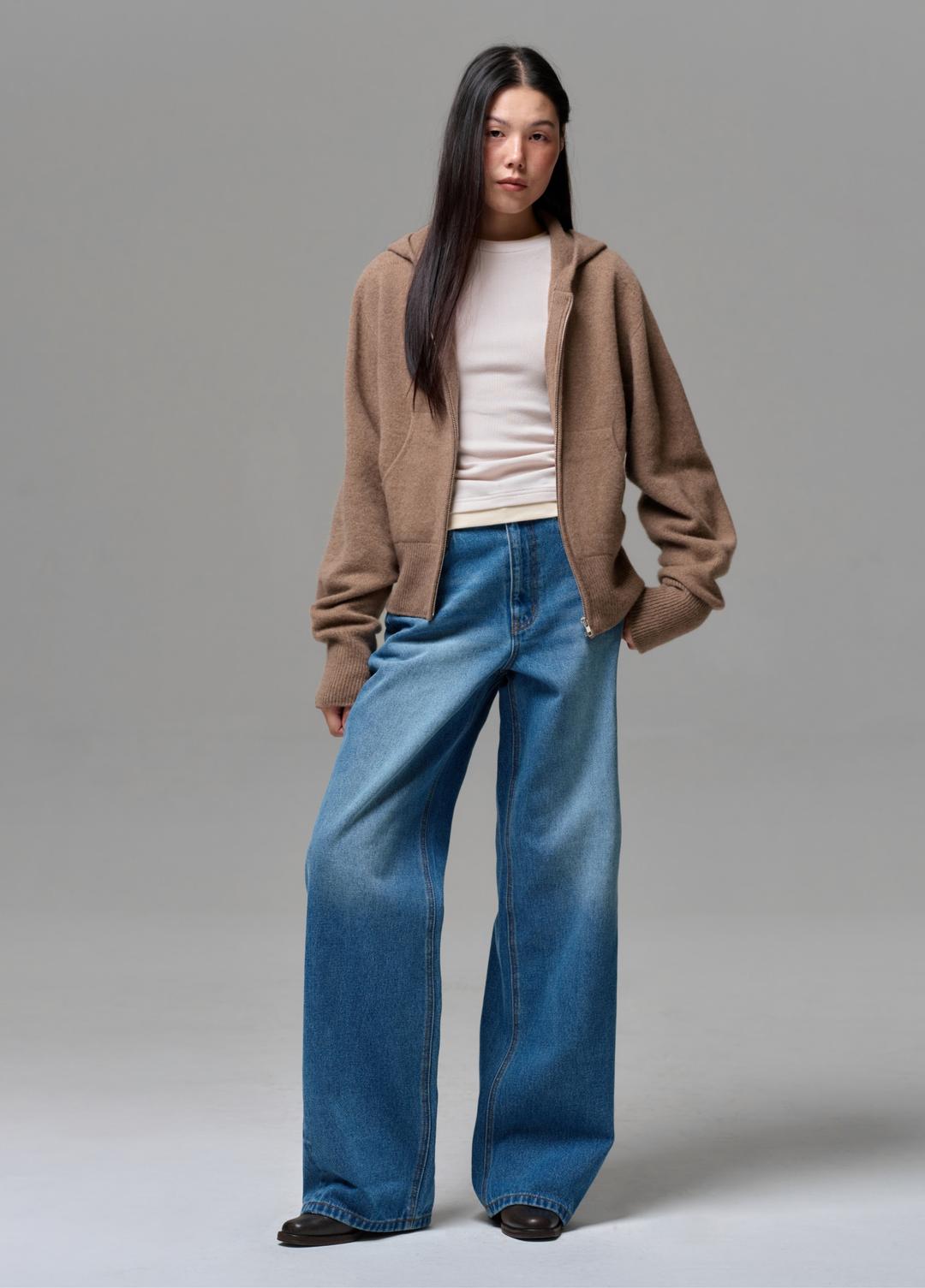 WOMEN ERA STRAIGHT FIT DENIM PANTS - VINTAGE MID BLUE