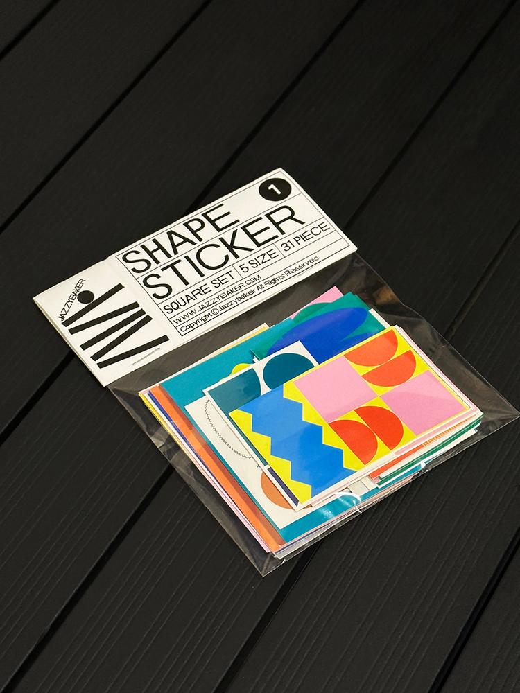 째지베이커 러프 도형 스티커 31매