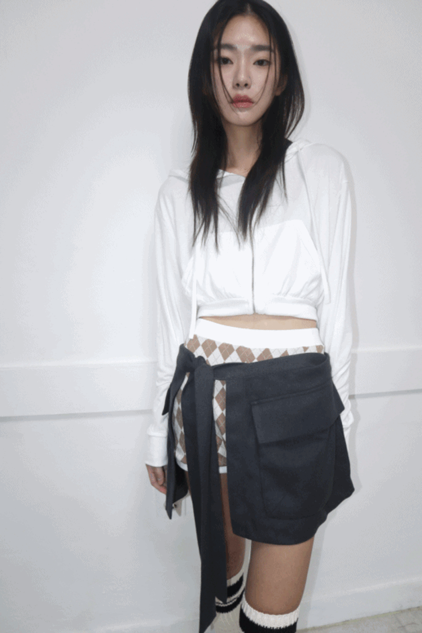 layered wrap pocket sk (2color)