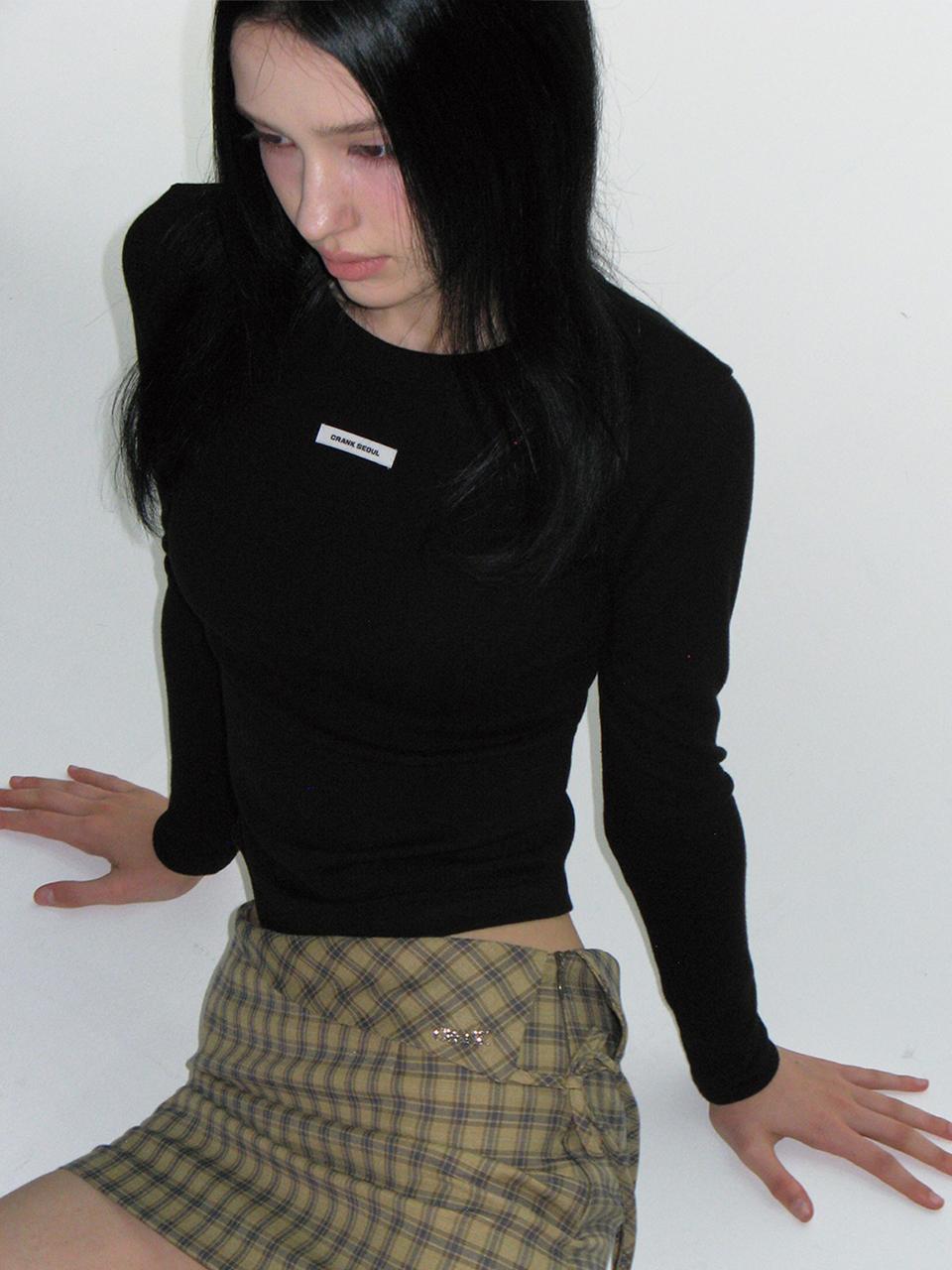 CREW NECK BASIC LONG SLEEVE TOP_BLACK