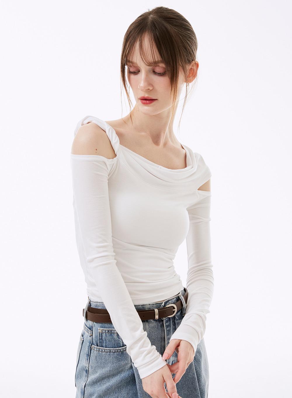 미스아 오프숄더 긴팔티