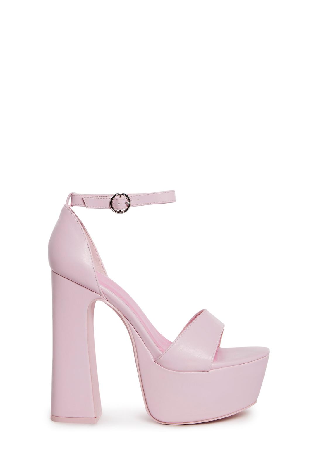 Holy Revelation Pure Platform Heels - Pink - PINK / US 9