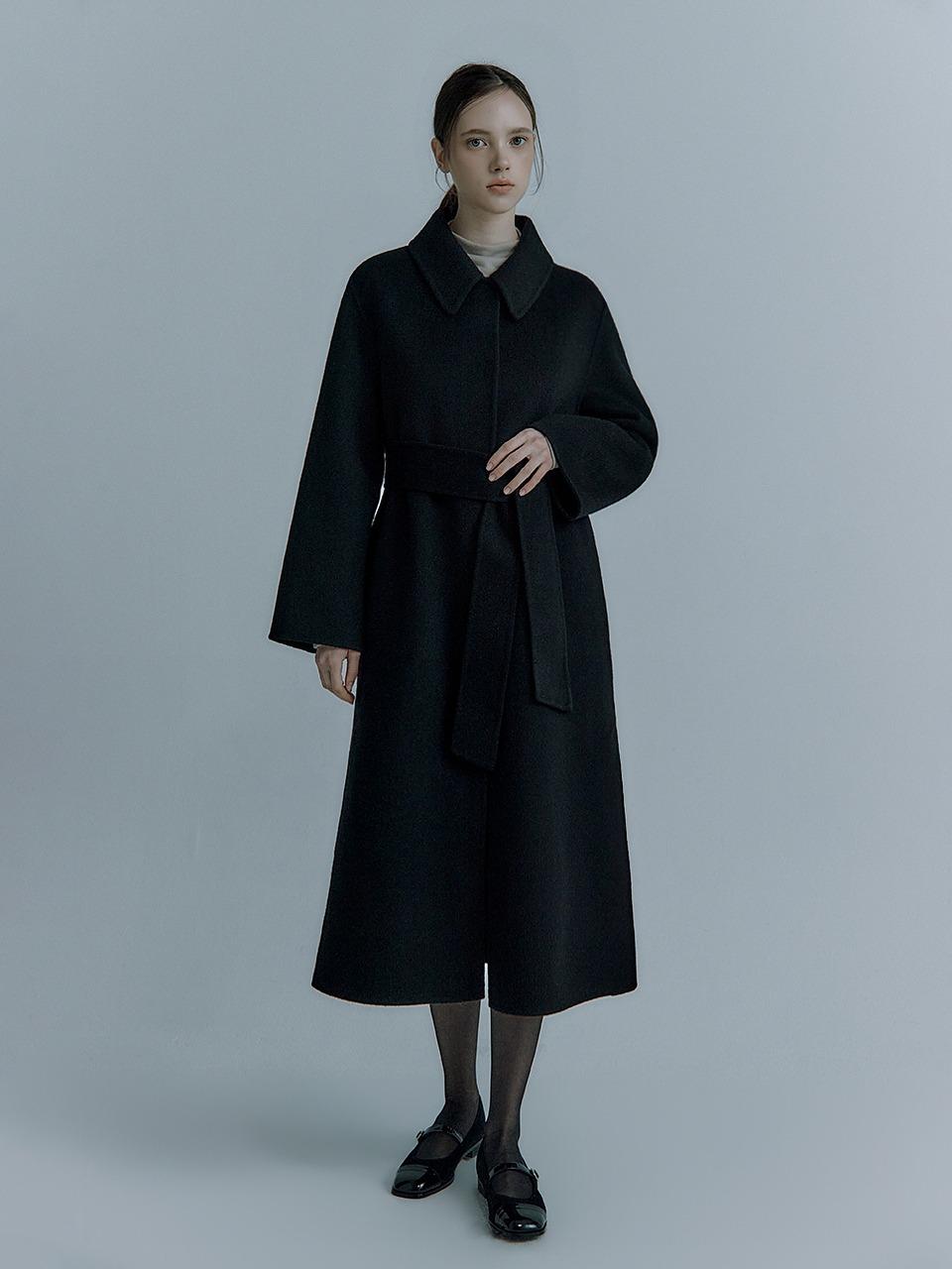 Mariel silk-cashmere coat_Black