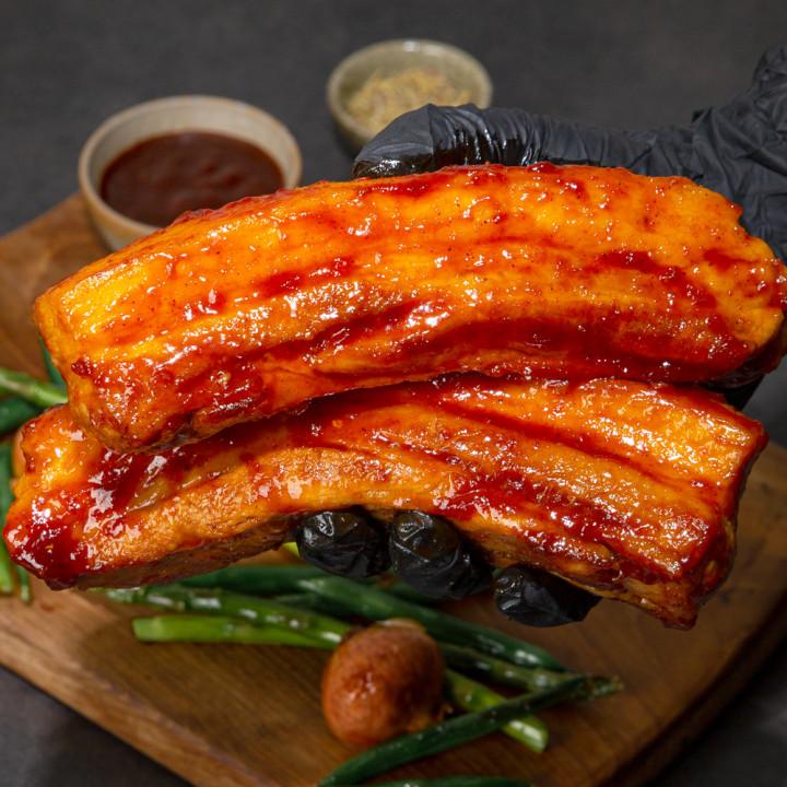 원팩쿠캣 통삼겹 오븐구이 3종 (갈비양념/마늘간장/매콤바베큐)