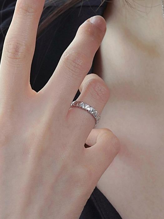 하트텍스쳐 반지 Heart texture band ring