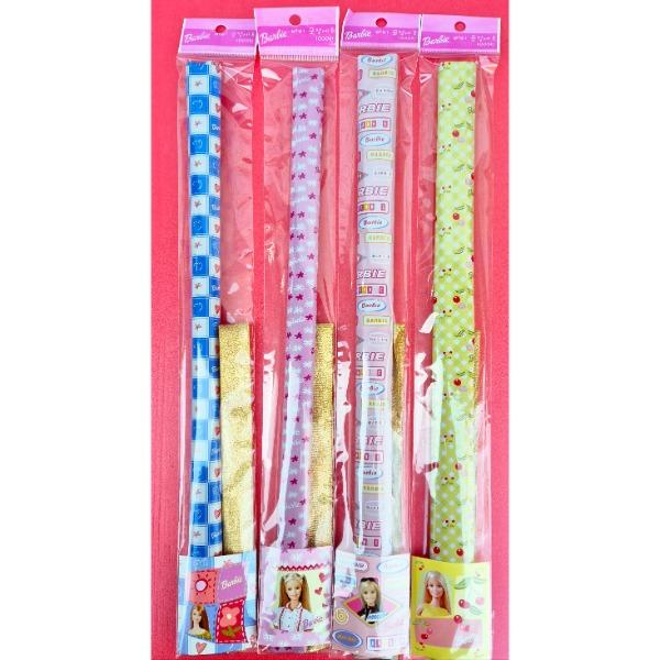 1000 바비 증착 포장지 (금색 리본 포함) 4종 세트 (4x250원)