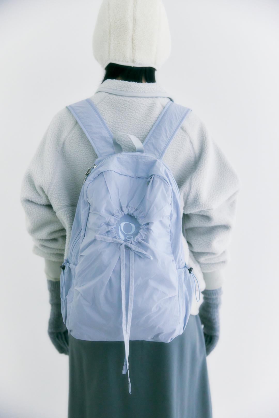 hole string PO backpack (blue gray)