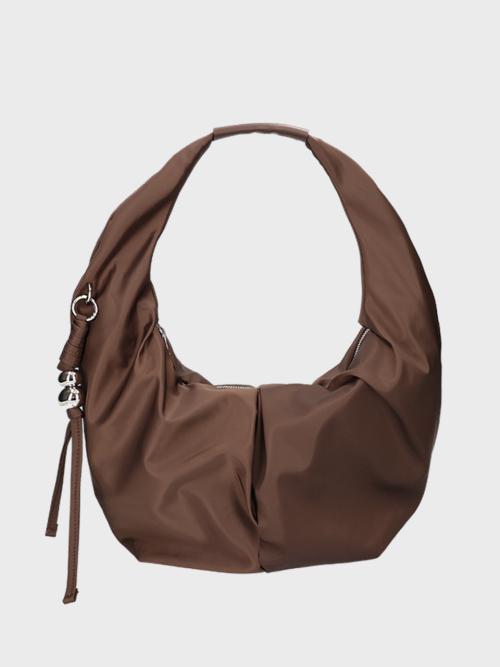 VILLAGE BAG SATIN BROWN 빌리지백 사틴 브라운