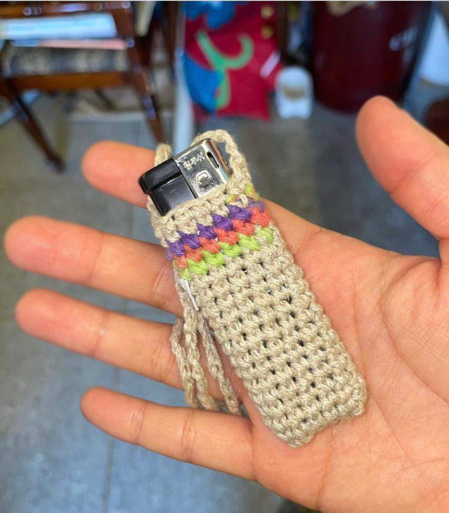 라이터 립스틱 립밤 케이스 목걸이