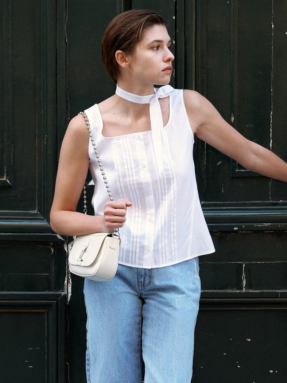[6/28 예약배송]Pintuck Sleeveless Blouse SW4MB742-03