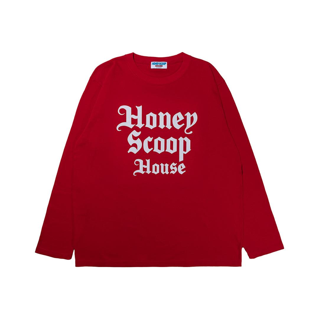 OE LOGO L/S TEE RED