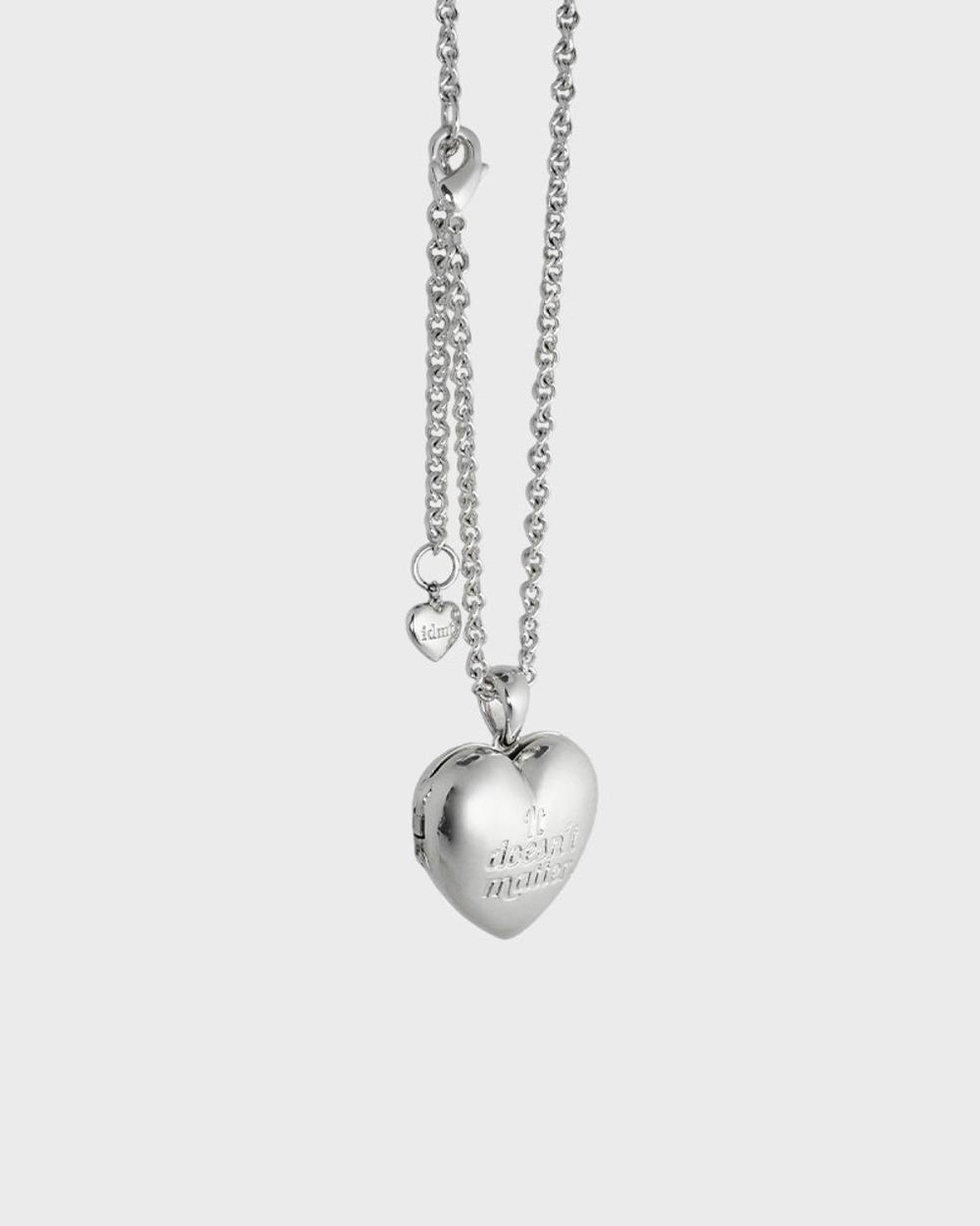Memory heart locket necklace (Silver)